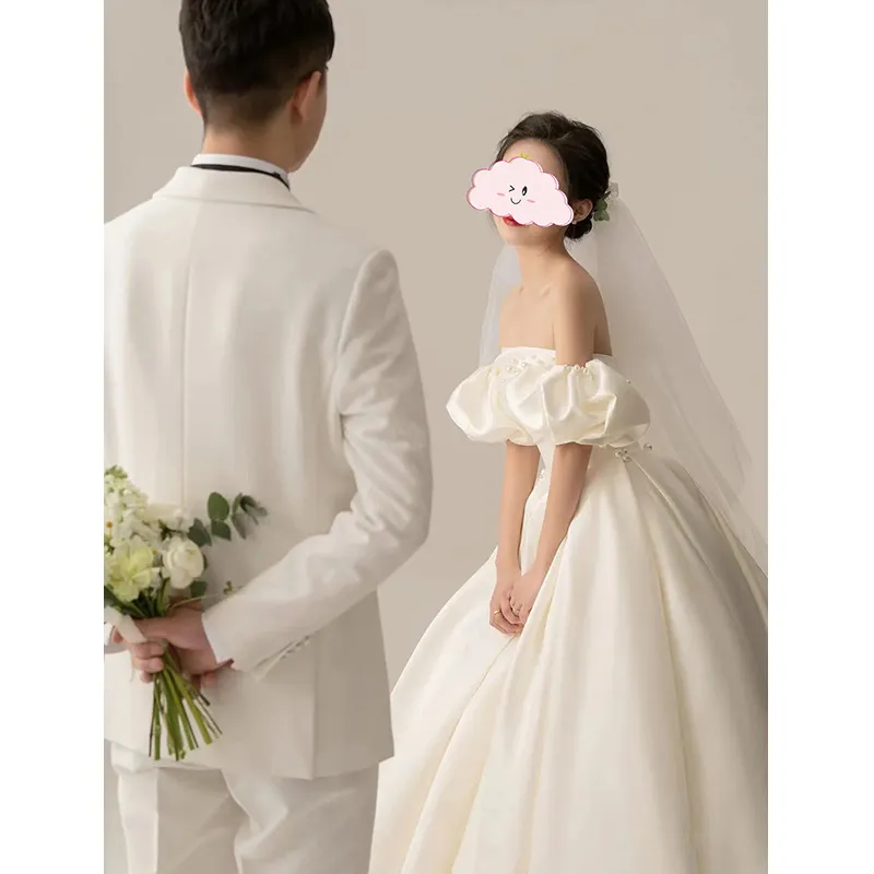 Elegant Strapless Satin Wedding Dress 2026 - Petite Bride Floor-Length Bridal Gown, Spring Collection Princess Style - Image 4