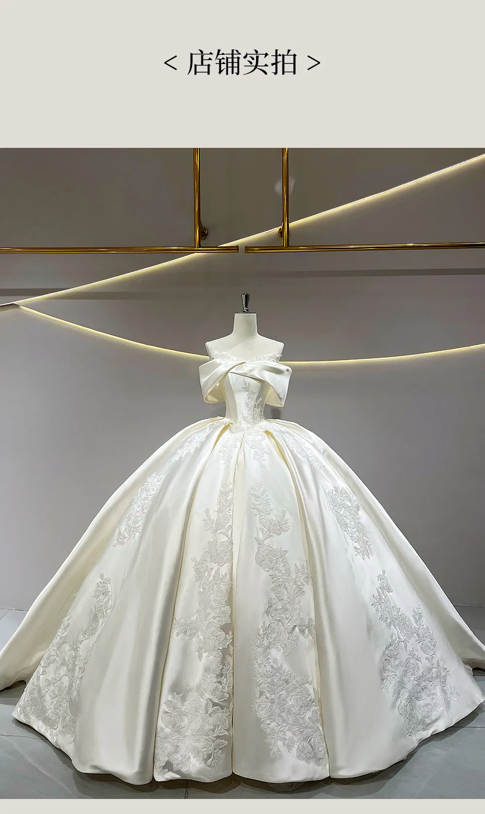 Elegant French Winter Wedding Dress 2025 - High-End Satin One-Shoulder Tail Gown for Brides showcase 5