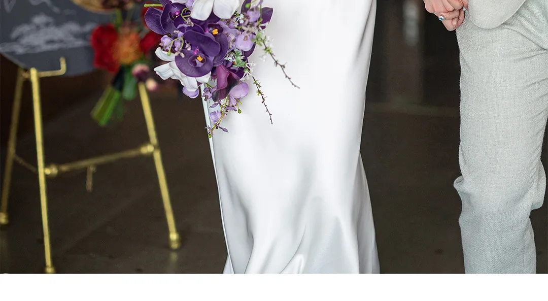 Elegant French Style Off-Shoulder Wedding Dress for Women - 2026 New Model High-End Engagement & Registration White Gown showcase 2