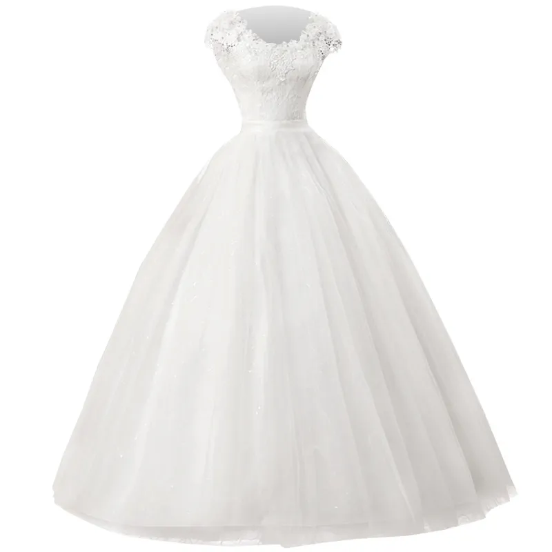 Elegant Plus Size Wedding Dress for Women, Slim Fit Floor-Length Lace Floral Off-Shoulder Design for Spring 2026 Bridal Collection thumbnail 5