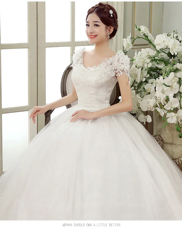 Elegant Plus Size Wedding Dress for Women, Slim Fit Floor-Length Lace Floral Off-Shoulder Design for Spring 2026 Bridal Collection showcase 12