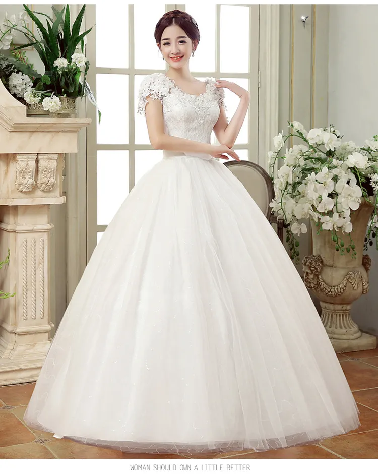 Elegant Plus Size Wedding Dress for Women, Slim Fit Floor-Length Lace Floral Off-Shoulder Design for Spring 2026 Bridal Collection showcase 11