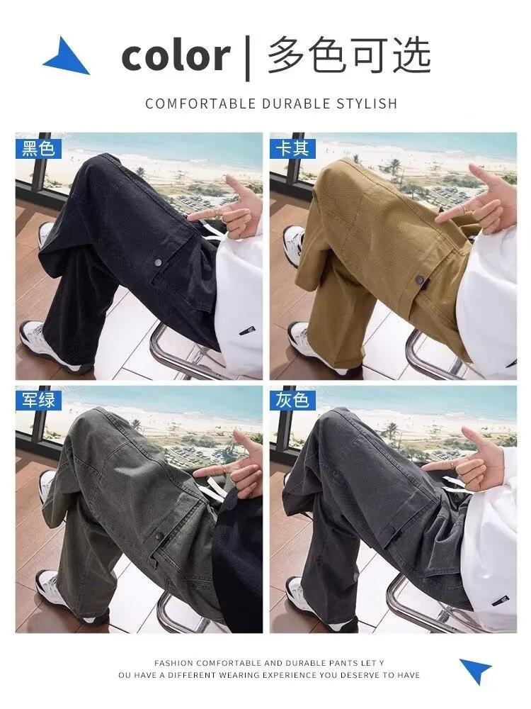 American Cleanfit Lumberjack Casual Pants for Men - Loose Fit Straight Leg Versatile Trousers for Spring & Autumn 2025 showcase 5