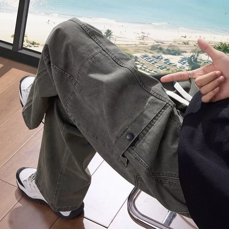 American Cleanfit Lumberjack Casual Pants for Men - Loose Fit Straight Leg Versatile Trousers for Spring & Autumn 2025 thumbnail 1