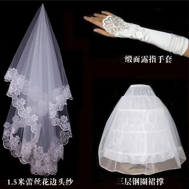 Elegant 2026 Slimming Puffy Skirt Floor-Length Wedding Dress Korean Princess Starry Sky Hepburn Style Outdoor Bridal Gown thumbnail 8