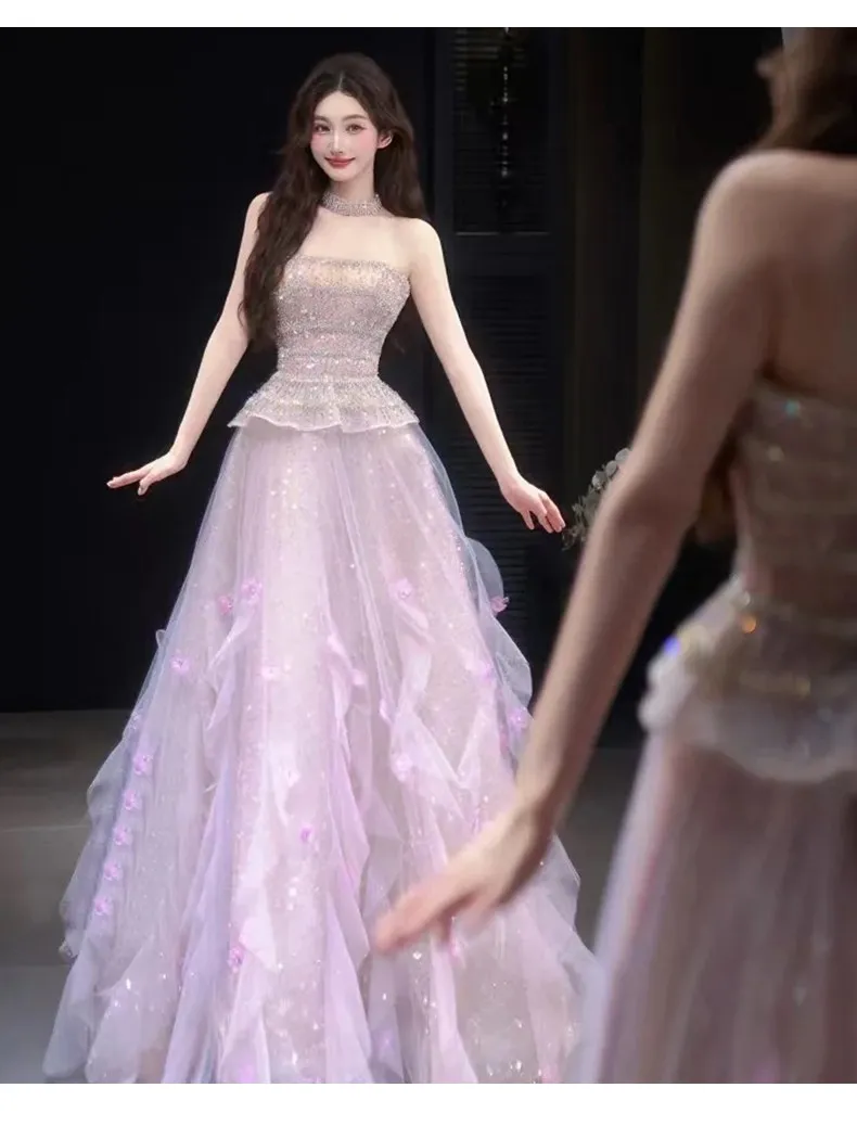 Elegant Pink Evening Gown Dress for Women 2026 Collection - Chic, Sophisticated Design for Engagements, Anniversaries, and Hosting Events showcase 14