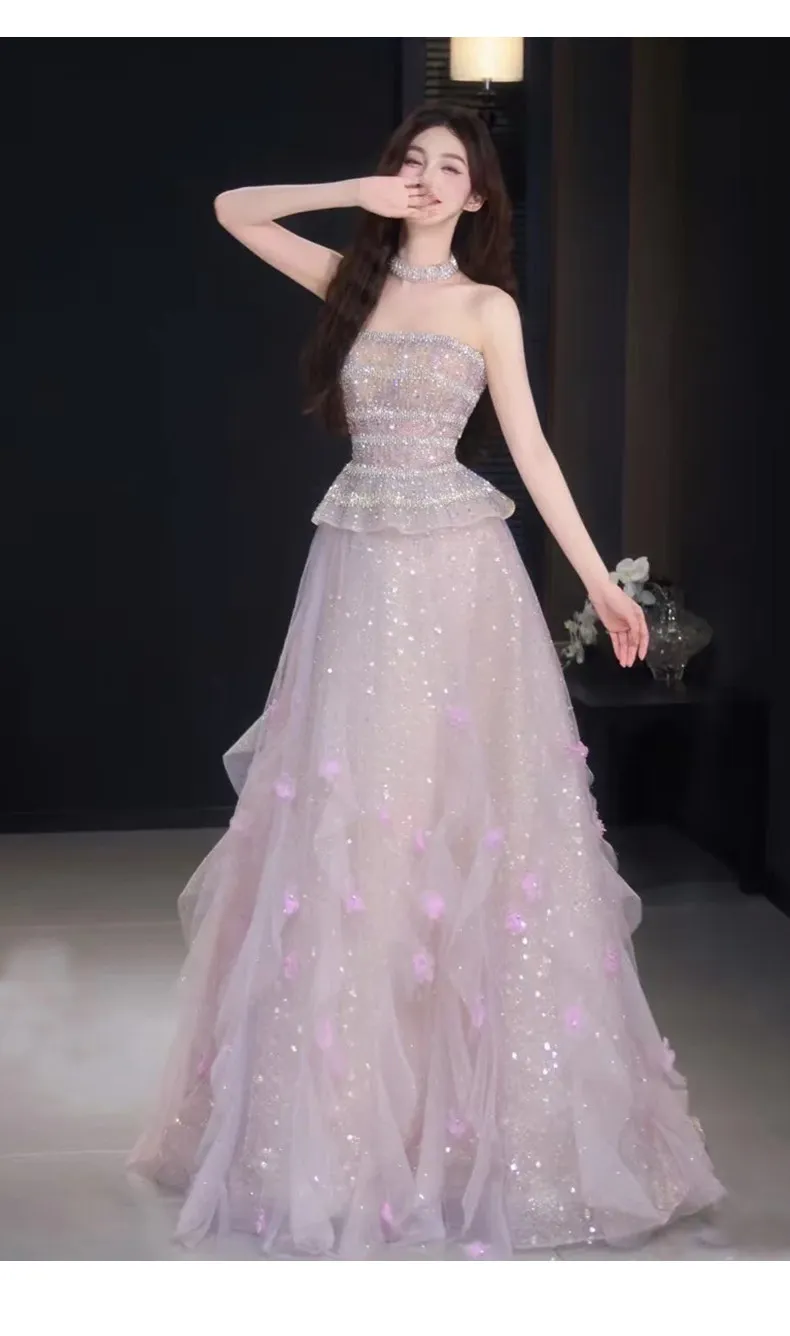 Elegant Pink Evening Gown Dress for Women 2026 Collection - Chic, Sophisticated Design for Engagements, Anniversaries, and Hosting Events showcase 6