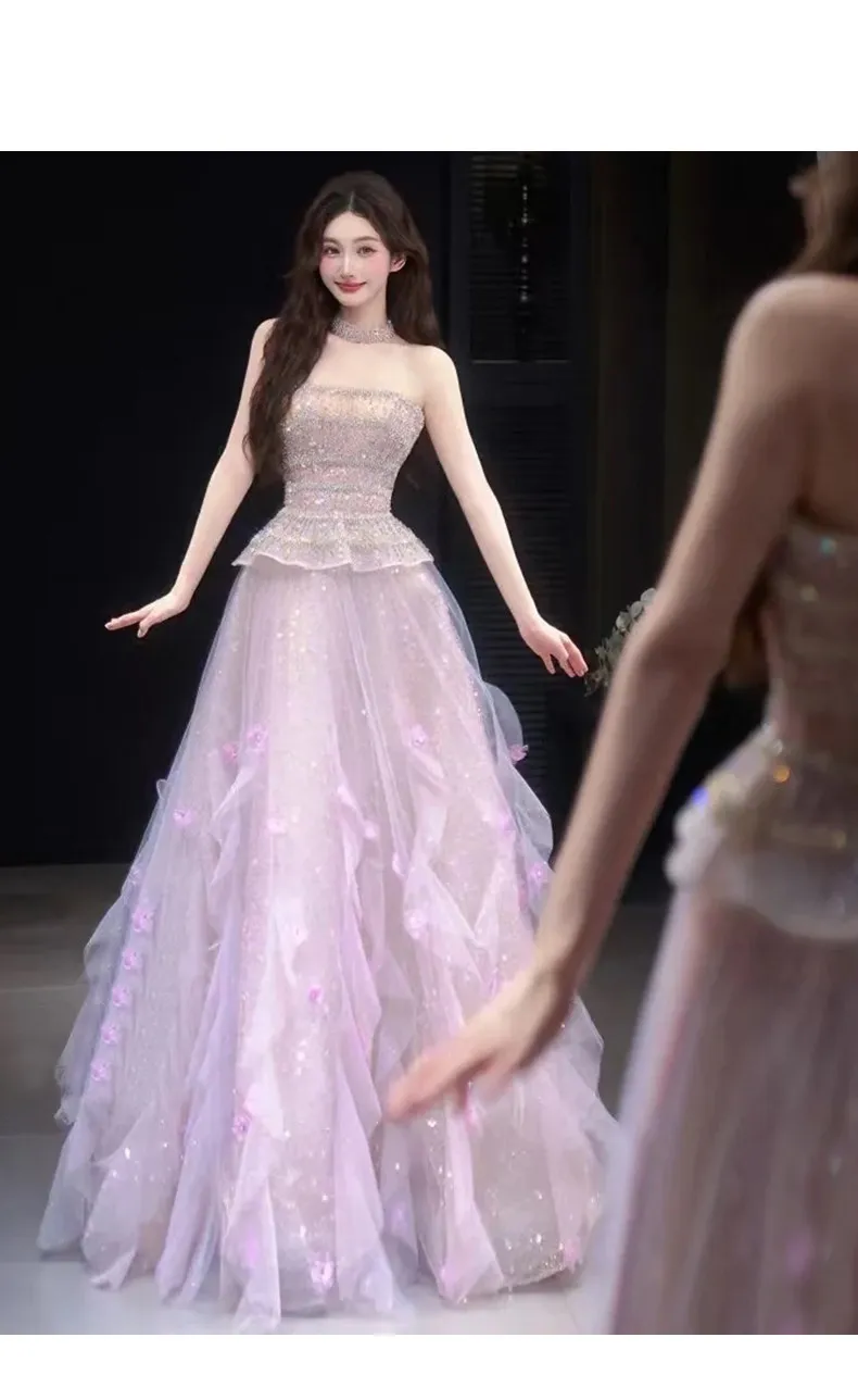 Elegant Pink Evening Gown Dress for Women 2026 Collection - Chic, Sophisticated Design for Engagements, Anniversaries, and Hosting Events showcase 9