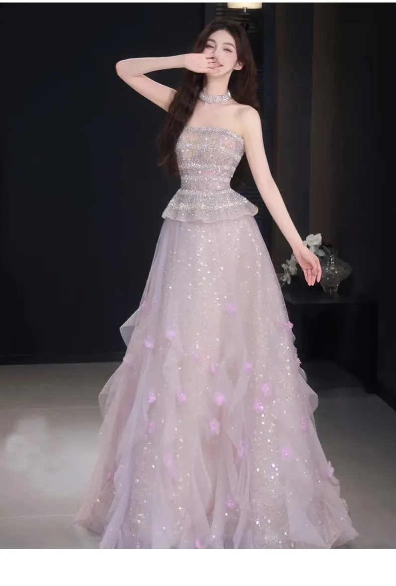 Elegant Pink Evening Gown Dress for Women 2026 Collection - Chic, Sophisticated Design for Engagements, Anniversaries, and Hosting Events showcase 11