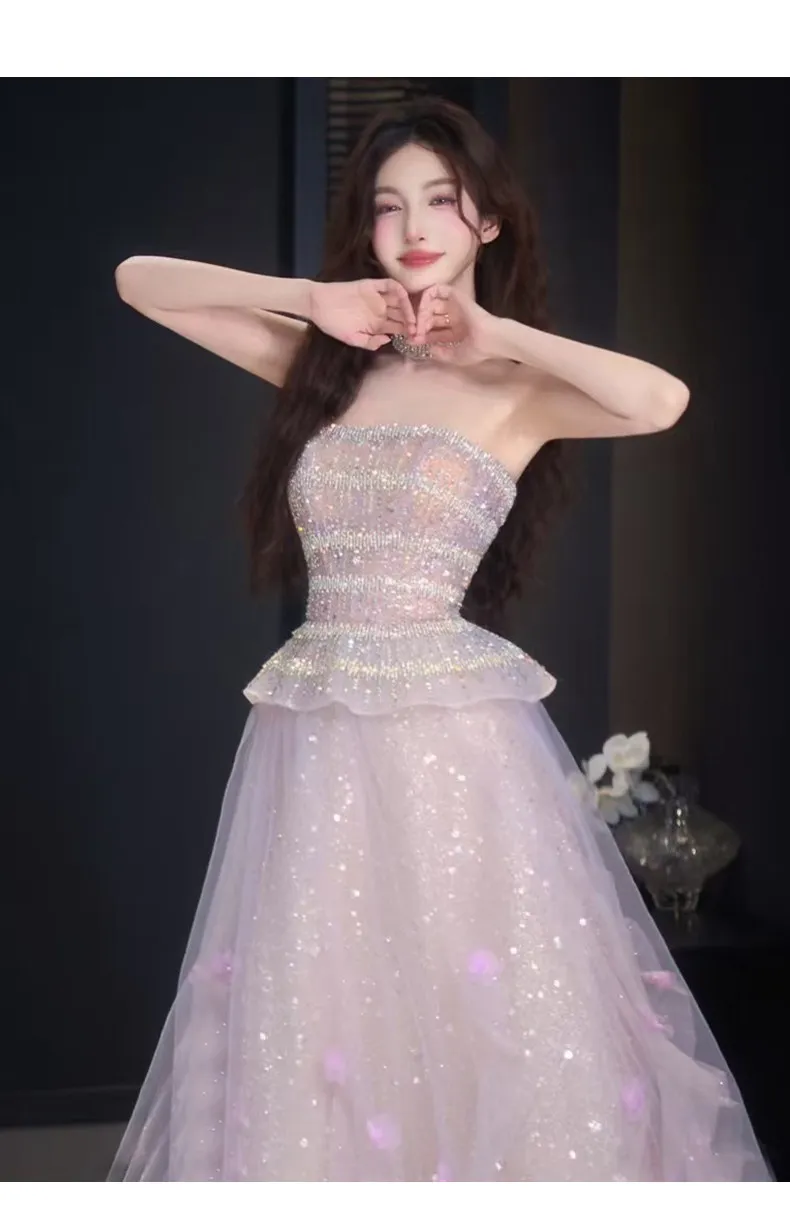 Elegant Pink Evening Gown Dress for Women 2026 Collection - Chic, Sophisticated Design for Engagements, Anniversaries, and Hosting Events showcase 13