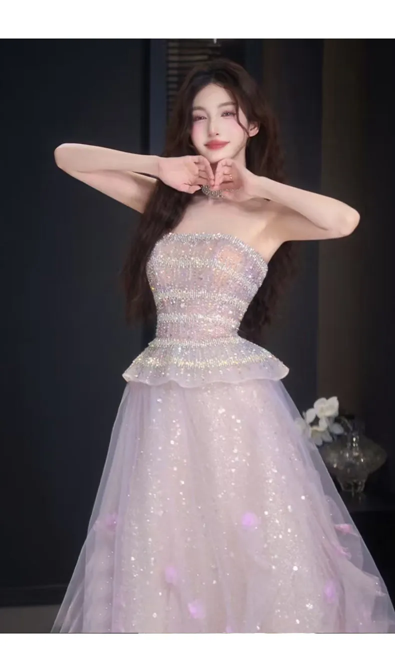 Elegant Pink Evening Gown Dress for Women 2026 Collection - Chic, Sophisticated Design for Engagements, Anniversaries, and Hosting Events showcase 8