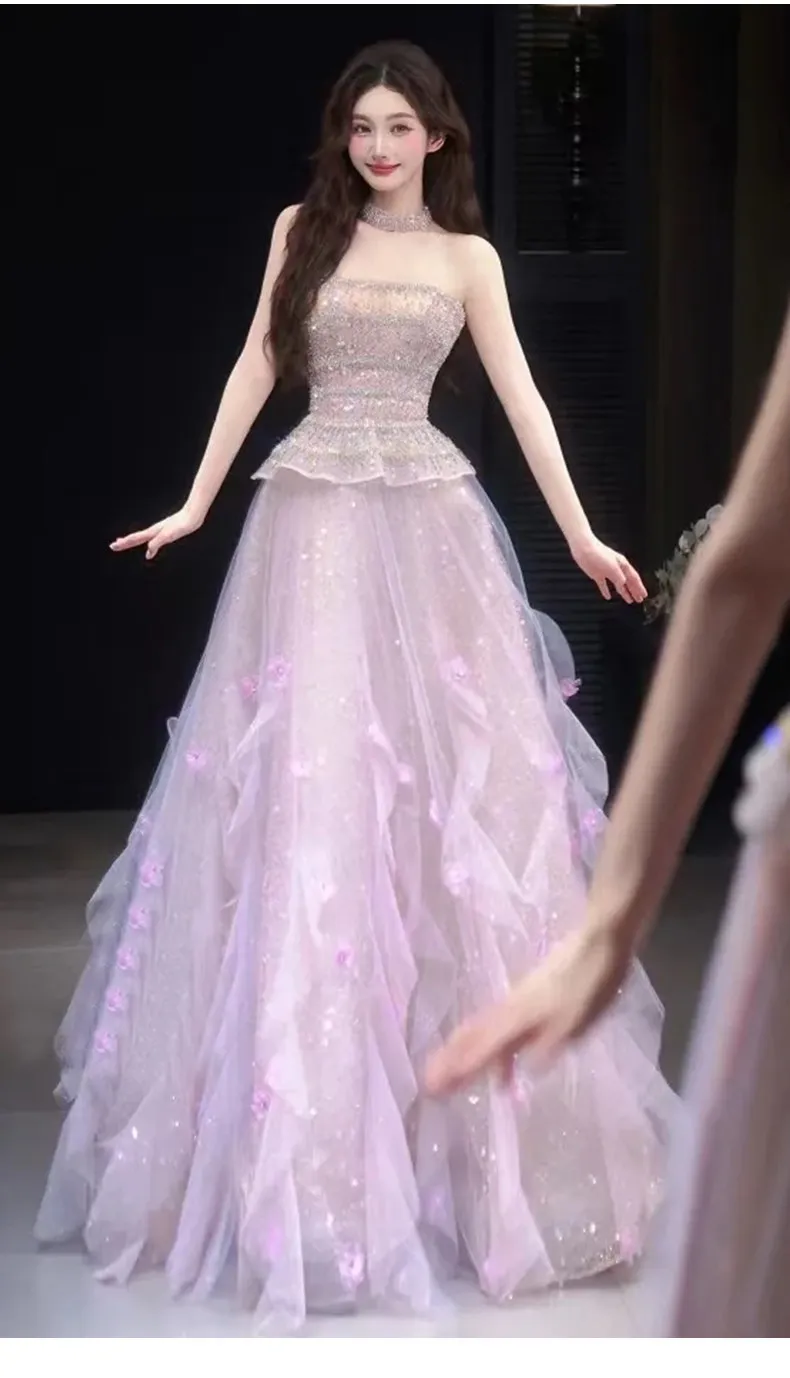 Elegant Pink Evening Gown Dress for Women 2026 Collection - Chic, Sophisticated Design for Engagements, Anniversaries, and Hosting Events showcase 4