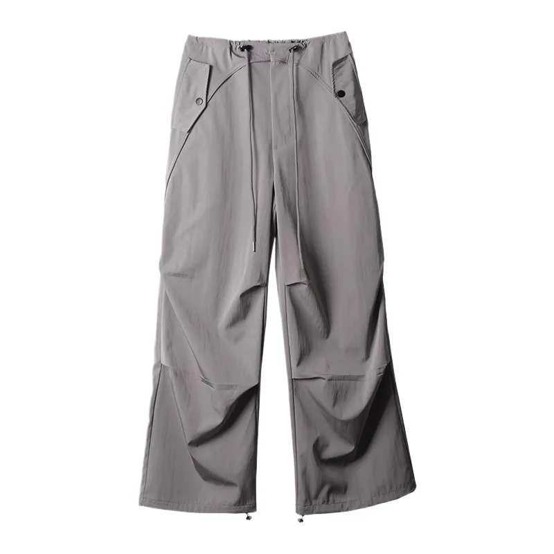 Women's Wide Leg Overalls Summer American Style Loose Fit Yuppie Floor-Length Sports Long Pants for Autumn & Summer thumbnail 5