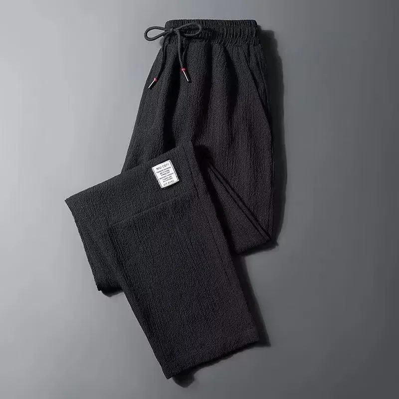 Men's Ice Silk Casual Pants 2025 Spring Summer Thin Loose Fit Work Trousers Dirty Resistant Breathable Lightweight Sports Pants for Work & Daily Wear thumbnail 7