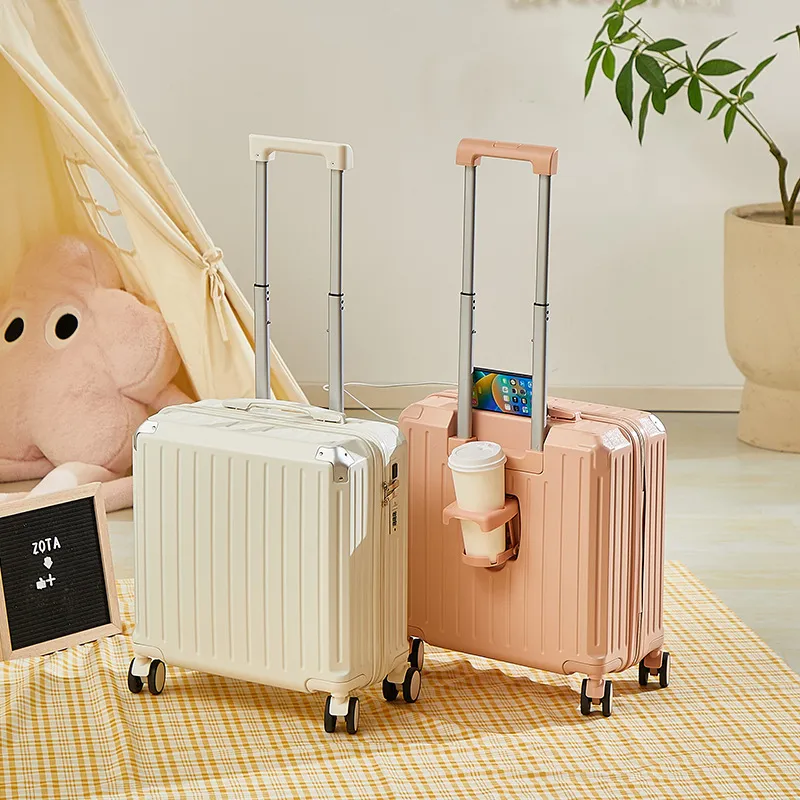 18-20 Inch Ultra-Quiet Universal Wheel Luggage Boarding Box - Durable Student & Business Travel Suitcase with Pull Rod for Easy Mobility - Image 2
