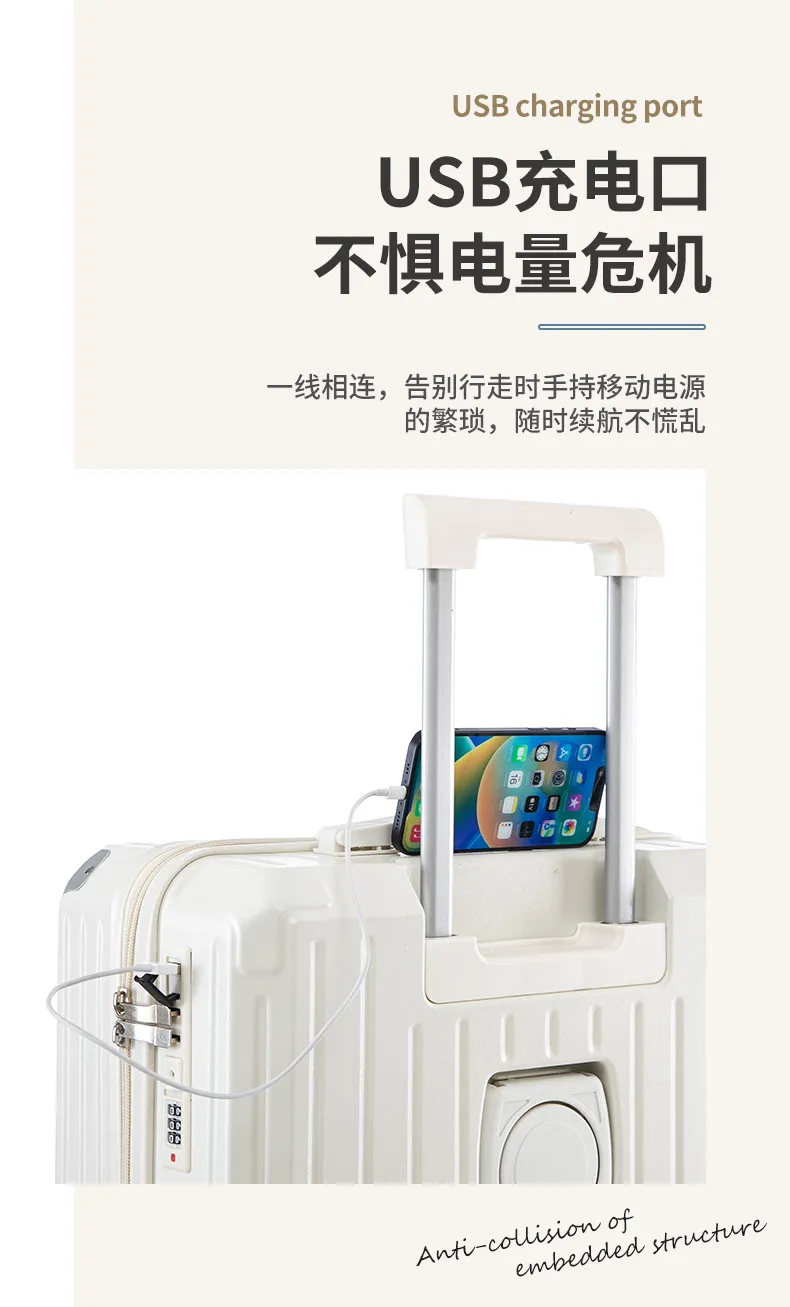 18-20 Inch Ultra-Quiet Universal Wheel Luggage Boarding Box - Durable Student & Business Travel Suitcase with Pull Rod for Easy Mobility showcase 7