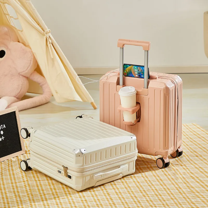 18-20 Inch Ultra-Quiet Universal Wheel Luggage Boarding Box - Durable Student & Business Travel Suitcase with Pull Rod for Easy Mobility - Image 4