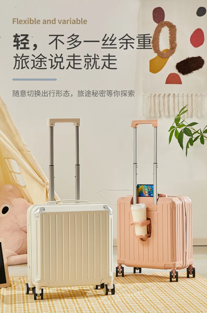 18-20 Inch Ultra-Quiet Universal Wheel Luggage Boarding Box - Durable Student & Business Travel Suitcase with Pull Rod for Easy Mobility showcase 2