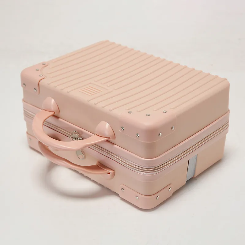 Mini 14-Inch Portable Travel Luggage Case Handheld Cosmetic Storage Box for Gifts Lightweight Makeup Organizer Packaging thumbnail 2