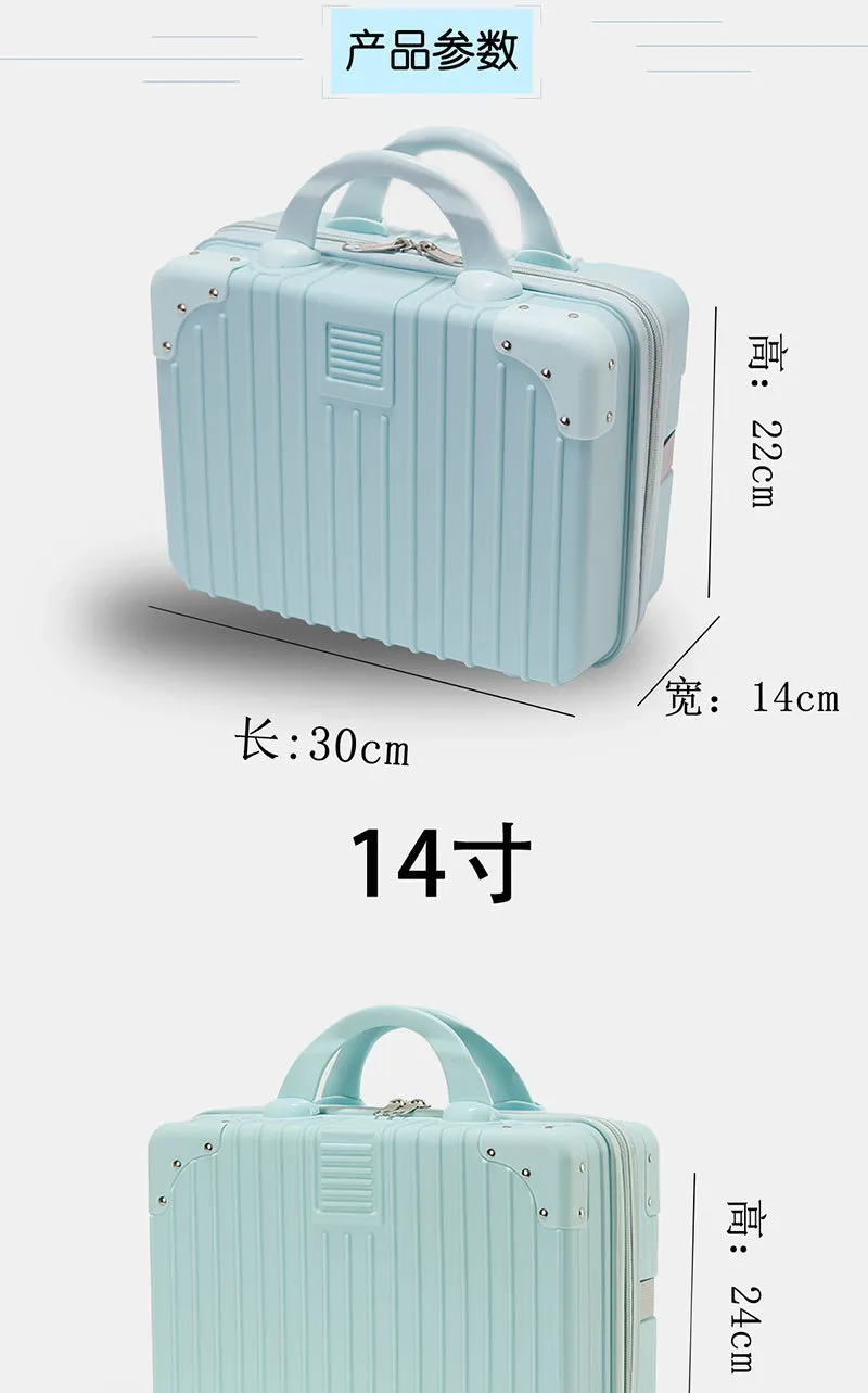 Mini 14-Inch Portable Travel Luggage Case Handheld Cosmetic Storage Box for Gifts Lightweight Makeup Organizer Packaging showcase 5