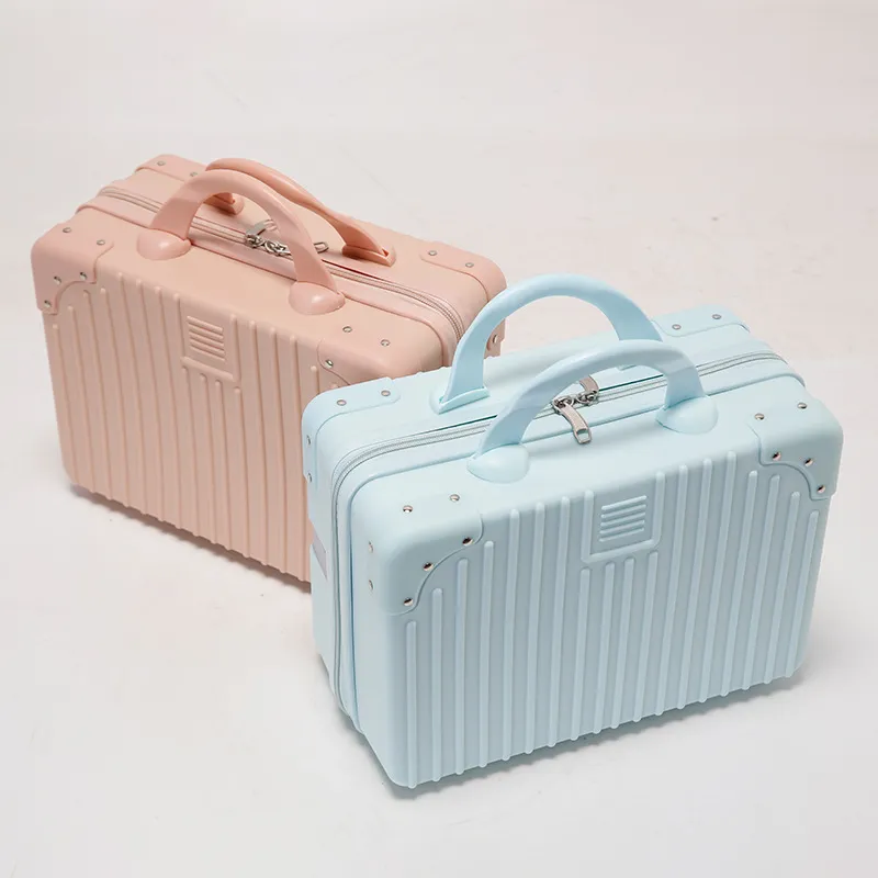Mini 14-Inch Portable Travel Luggage Case Handheld Cosmetic Storage Box for Gifts Lightweight Makeup Organizer Packaging thumbnail 1