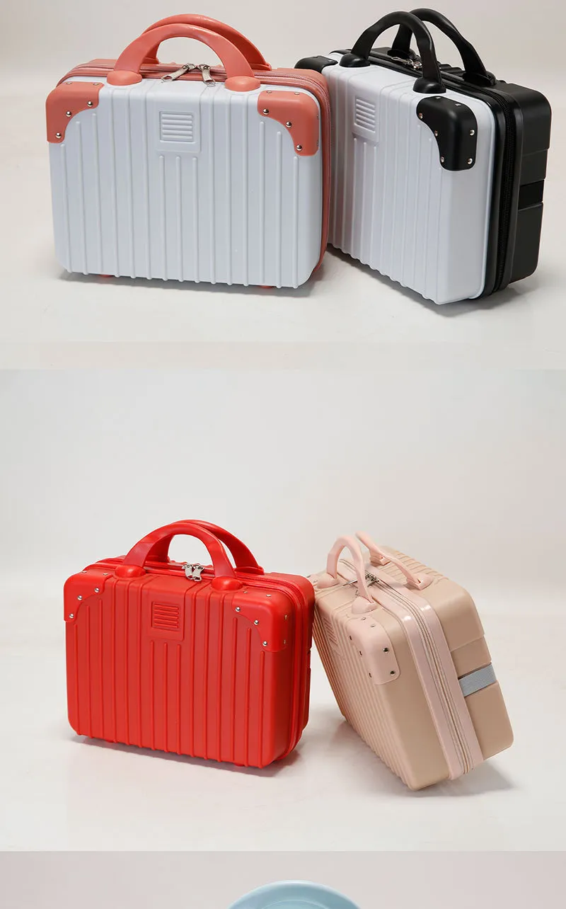 Mini 14-Inch Portable Travel Luggage Case Handheld Cosmetic Storage Box for Gifts Lightweight Makeup Organizer Packaging showcase 12