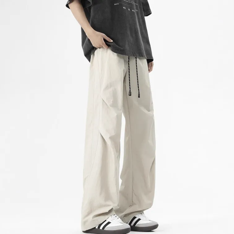 Men's American Style Paratrooper Casual Pants - Trendy Loose Fit Workwear Trousers for Spring/Summer 2026, Versatile Straight Leg Long Pants thumbnail 3