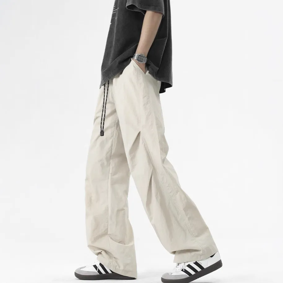Men's American Style Paratrooper Casual Pants - Trendy Loose Fit Workwear Trousers for Spring/Summer 2026, Versatile Straight Leg Long Pants thumbnail 4
