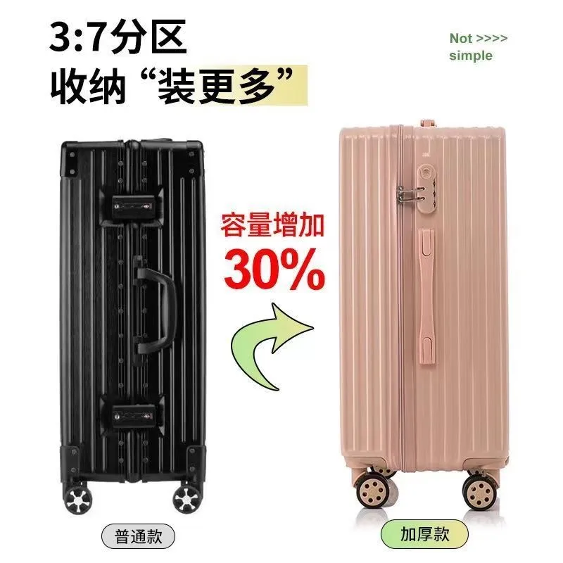 Women's Trendy Open-Top Suitcase 2025, Lightweight Carry-On Trolley with Soft-Sound Spinner Wheels, Stylish Instagram Fashion Travel Luggage thumbnail 4