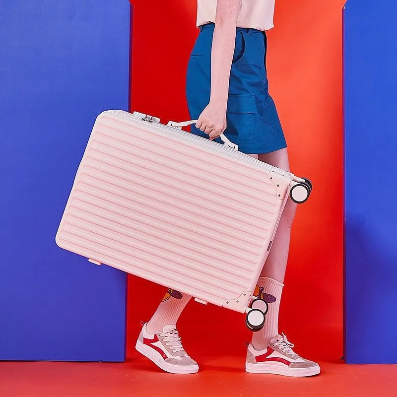Women's Trendy Open-Top Suitcase 2025, Lightweight Carry-On Trolley with Soft-Sound Spinner Wheels, Stylish Instagram Fashion Travel Luggage thumbnail 3