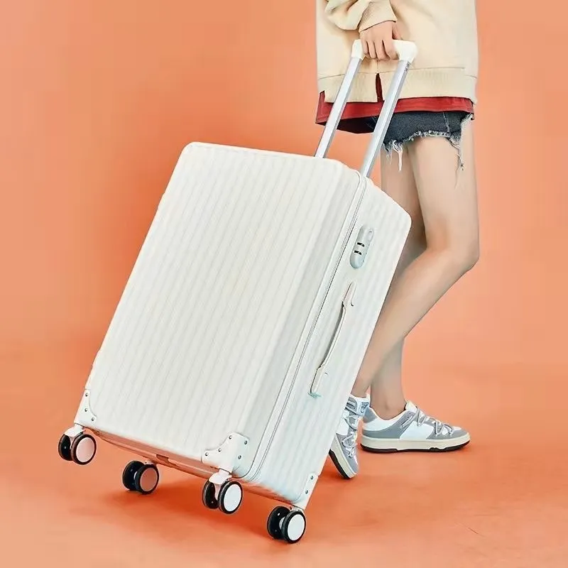 Women's Trendy Open-Top Suitcase 2025, Lightweight Carry-On Trolley with Soft-Sound Spinner Wheels, Stylish Instagram Fashion Travel Luggage thumbnail 2