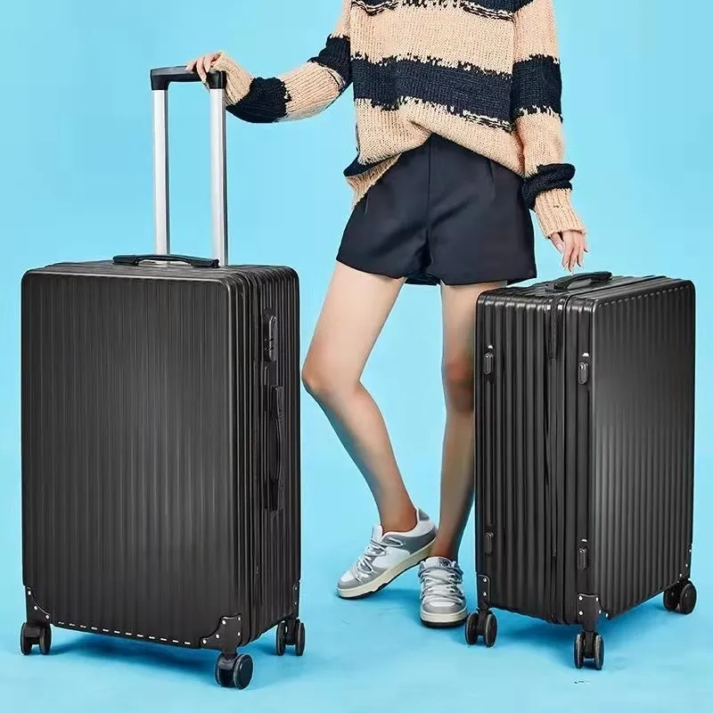 Women's Trendy Open-Top Suitcase 2025, Lightweight Carry-On Trolley with Soft-Sound Spinner Wheels, Stylish Instagram Fashion Travel Luggage thumbnail 1