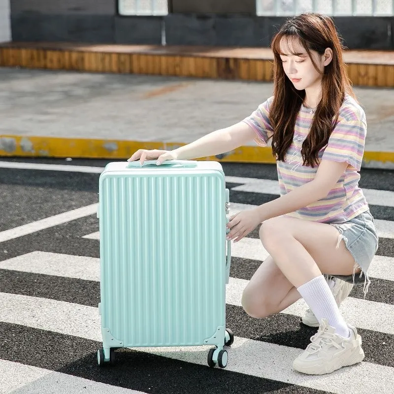 Women's Trendy Open-Top Suitcase 2025, Lightweight Carry-On Trolley with Soft-Sound Spinner Wheels, Stylish Instagram Fashion Travel Luggage thumbnail 7