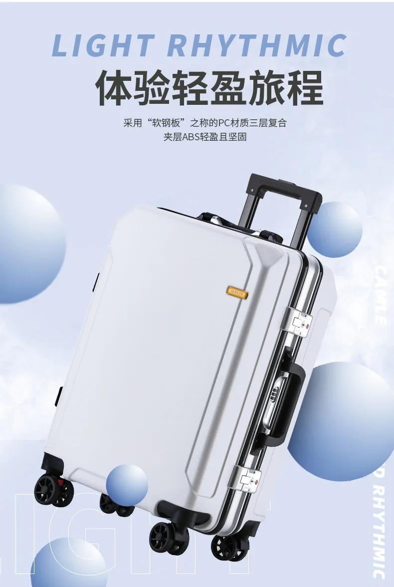 Durable Large Capacity 22-Inch Carry-On Luggage Suitcase for Men & Women - Ideal for College Students & Business Travelers, Boarding Box Design showcase 8