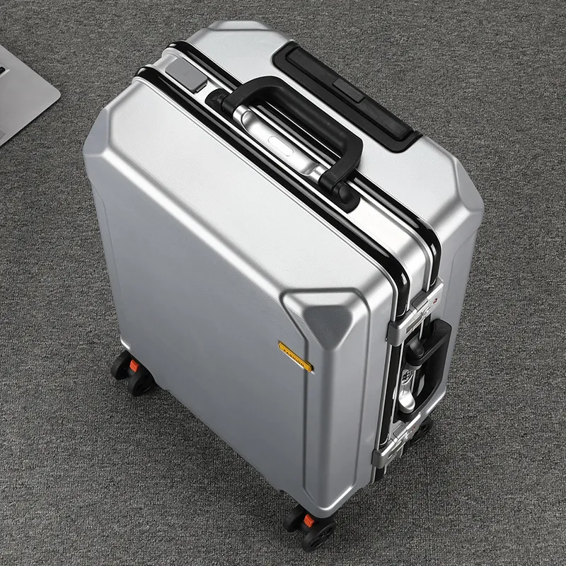 Durable Large Capacity 22-Inch Carry-On Luggage Suitcase for Men & Women - Ideal for College Students & Business Travelers, Boarding Box Design thumbnail 9