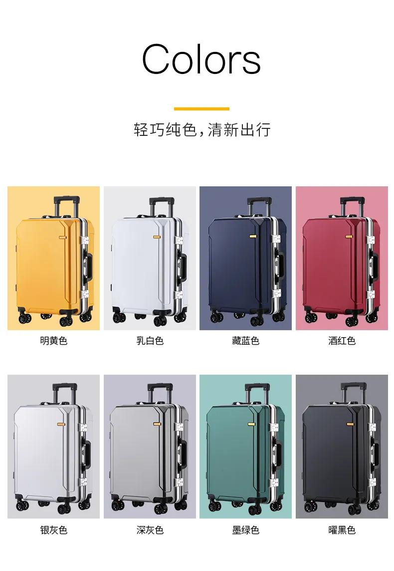 Durable Large Capacity 22-Inch Carry-On Luggage Suitcase for Men & Women - Ideal for College Students & Business Travelers, Boarding Box Design showcase 4