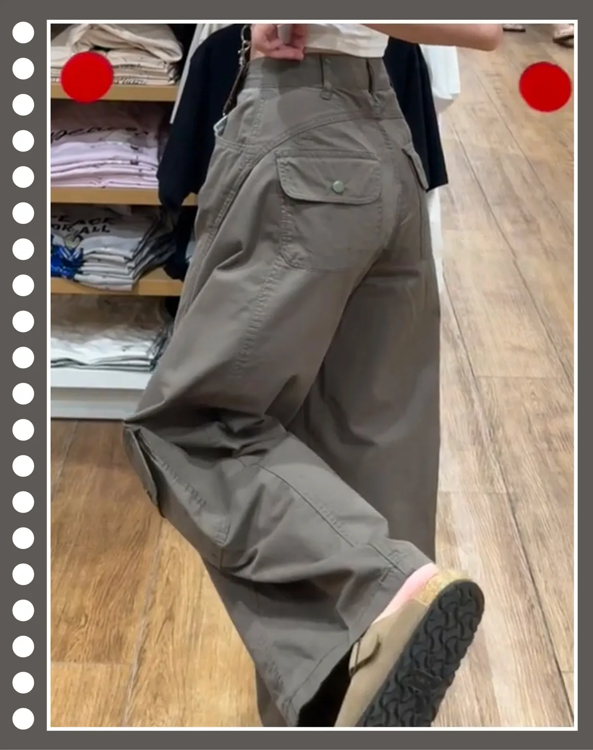 Women's Retro Wide-Leg Fleece-Lined Work Pants - High-Waisted, Petite Fit, Loose & Slimming Design for Autumn/Winter showcase 3