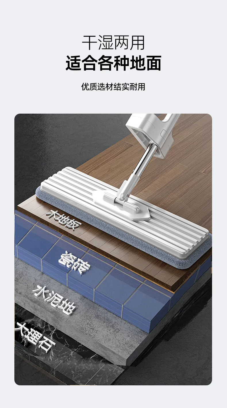 Hands-Free Flat Mop for Home & Office Use - Lazy Cleaning Tool for Effortless Floor Cleaning showcase 10
