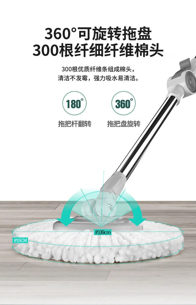 Automatic Dehydration Rotary Mop with Bucket - Household Floor Cleaning Artifact for Effortless Mopping and Drying - 2023 New Style YTO Clean showcase 7