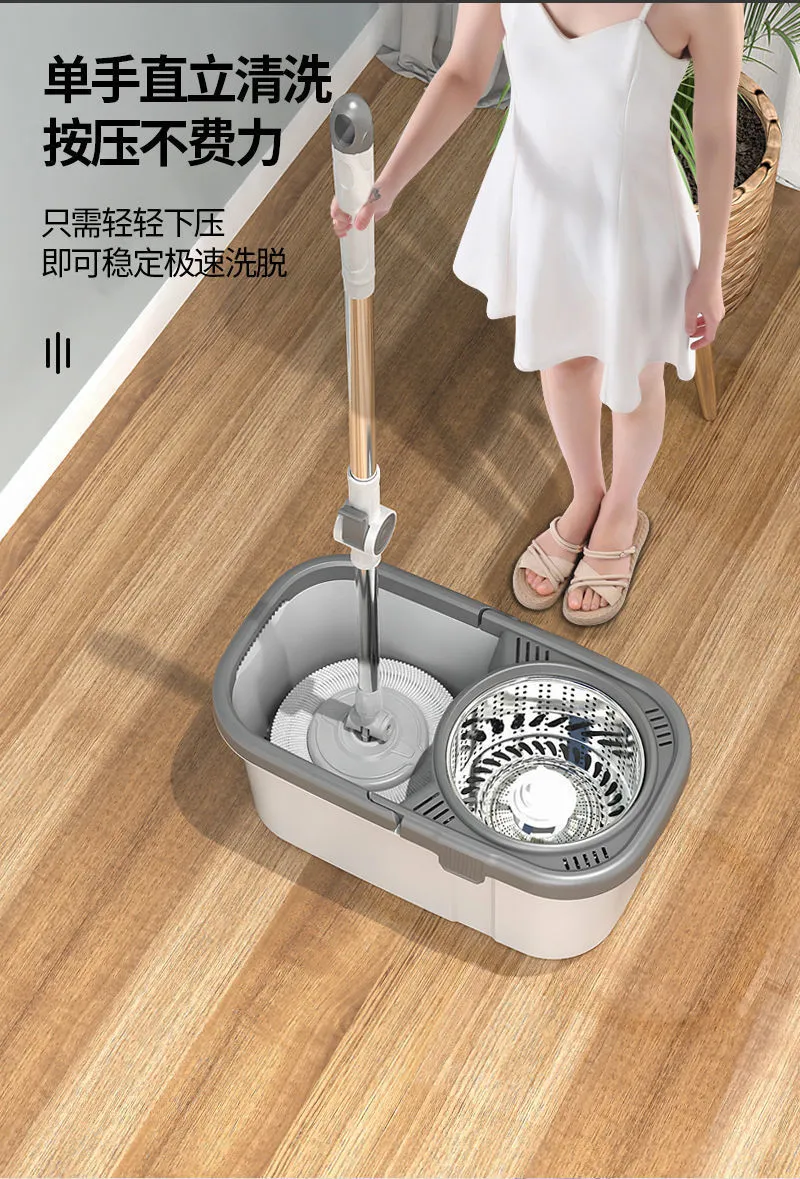Automatic Dehydration Rotary Mop with Bucket - Household Floor Cleaning Artifact for Effortless Mopping and Drying - 2023 New Style YTO Clean showcase 4
