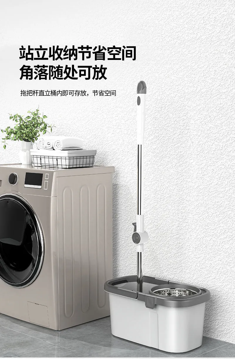 Automatic Dehydration Rotary Mop with Bucket - Household Floor Cleaning Artifact for Effortless Mopping and Drying - 2023 New Style YTO Clean showcase 17