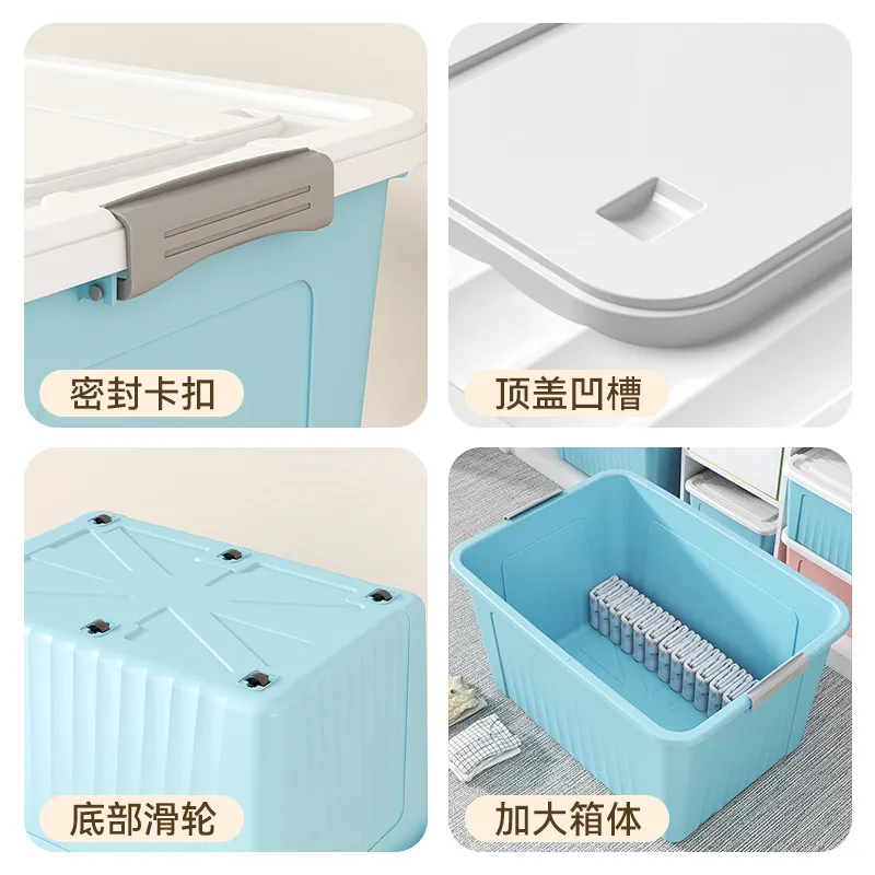Large Household Clothing Storage Box with Lid - Ideal for Wardrobe Organization, Toy Storage, and General Home Decluttering thumbnail 4