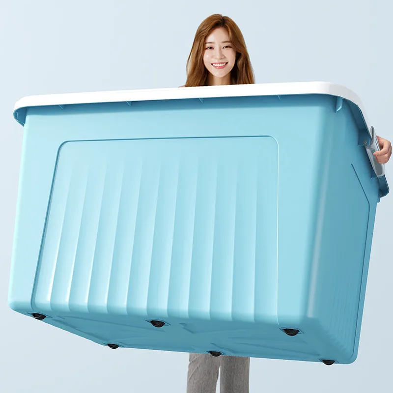 Large Household Clothing Storage Box with Lid - Ideal for Wardrobe Organization, Toy Storage, and General Home Decluttering thumbnail 1