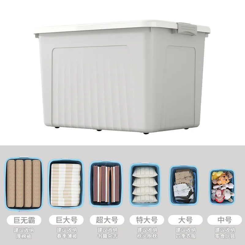 Large Household Clothing Storage Box with Lid - Ideal for Wardrobe Organization, Toy Storage, and General Home Decluttering thumbnail 6