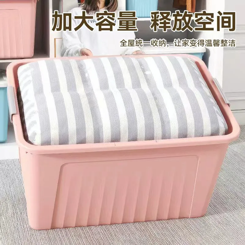 Large Household Clothing Storage Box with Lid - Ideal for Wardrobe Organization, Toy Storage, and General Home Decluttering thumbnail 2