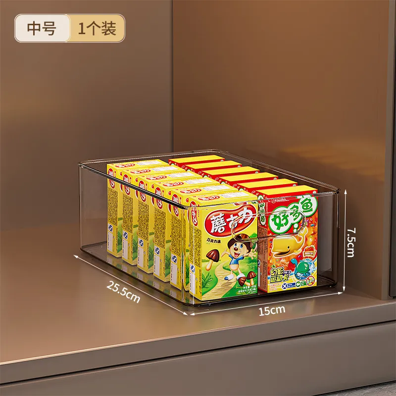 Transparent Acrylic Storage Rack Box for Desktop Sundries Snacks - Rectangular Plastic Organizer Basket for Home and Office thumbnail 8