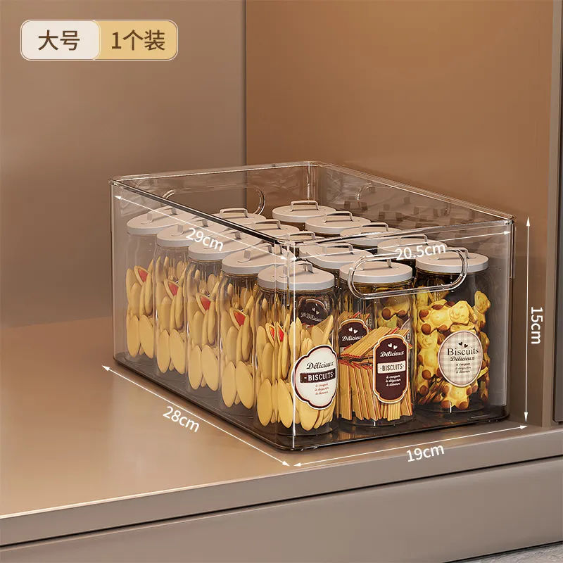 Transparent Acrylic Storage Rack Box for Desktop Sundries Snacks - Rectangular Plastic Organizer Basket for Home and Office thumbnail 10