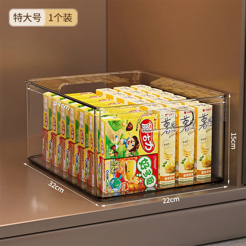 Transparent Acrylic Storage Rack Box for Desktop Sundries Snacks - Rectangular Plastic Organizer Basket for Home and Office thumbnail 7