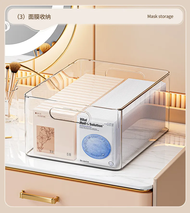 Transparent Acrylic Storage Rack Box for Desktop Sundries Snacks - Rectangular Plastic Organizer Basket for Home and Office showcase 20