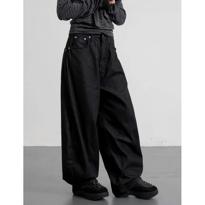 Retro Leopard Print Wide-Leg Jeans for Women - Loose Fit, Streetwear Style, Comfortable Denim Pants - Image 2